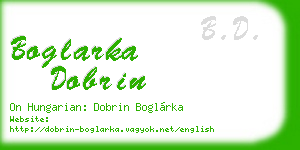 boglarka dobrin business card