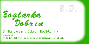 boglarka dobrin business card